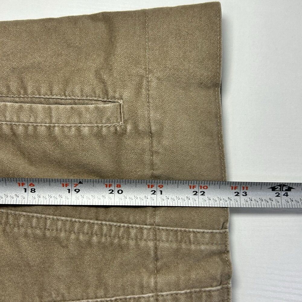 LL Bean Trucker Jacket Velour Women’s Small Tan Lined - Picture 7 of 8